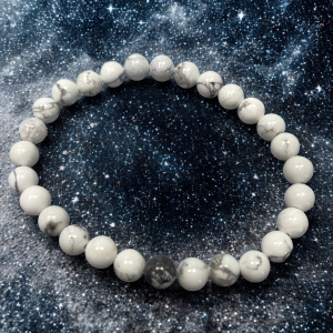 Pulsera de jaspe blanco para paz mental, equilibrio y armonía diaria