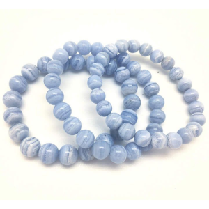 Pulsera de ágata azul para desarrollar independencia emocional y autenticidad espiritual desde el chakra garganta