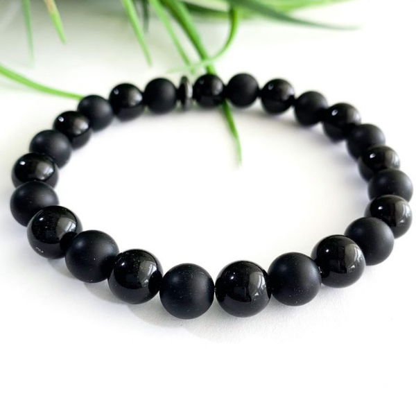pulsera ágata negra protección