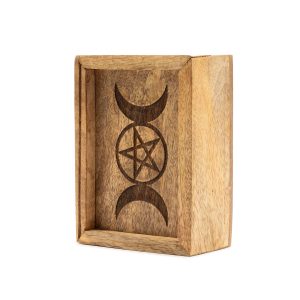 Pequeña caja de Tarot con soporte para cartas